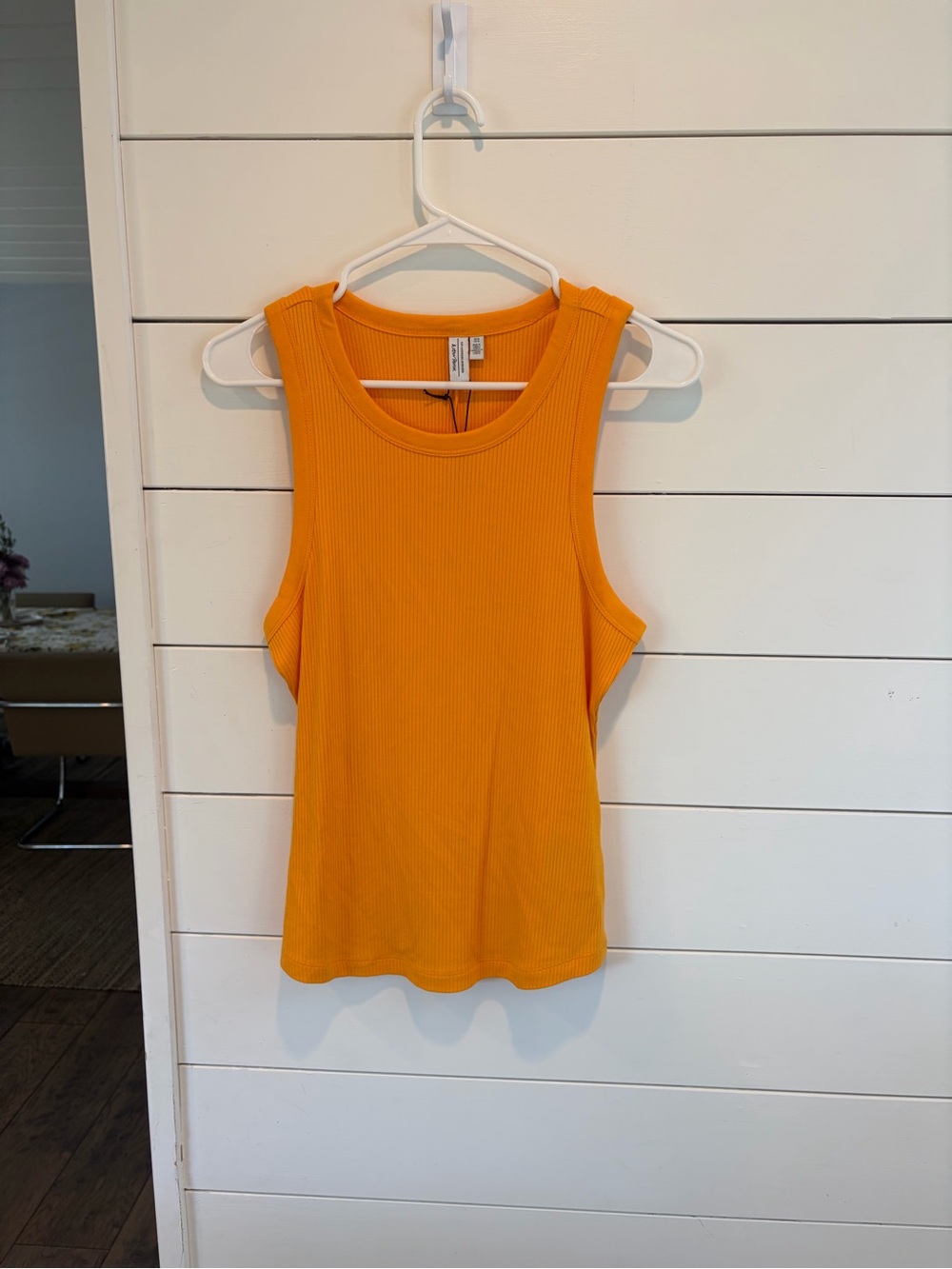 & Other Stories Ribbed Tank Top - Bright Orange